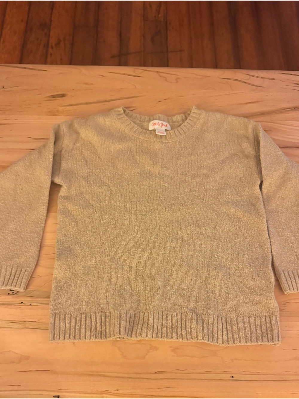 Cat & Jack Light Cream Crewneck Sweater